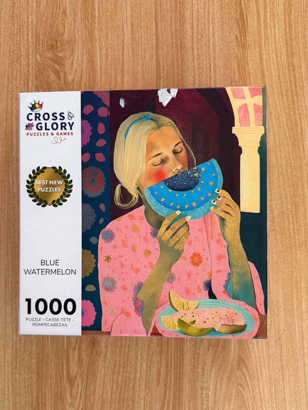 Cross and Glory Blue Watermelon 1000-Piece  Puzzle